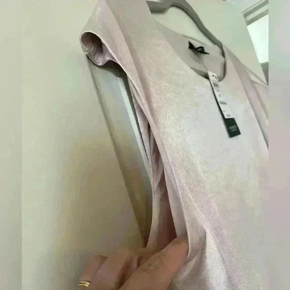 NWT Alfani Blouse Blush Color Polyester One-Sleeveless Women’s size 2X - Picture 4 of 9